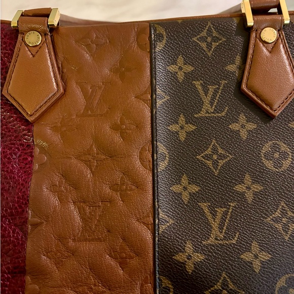 LOUIS VUITTON MAKES NOGRAM STRIPES MEDIUM BAG BORDEAUX - Picture 11 of 13